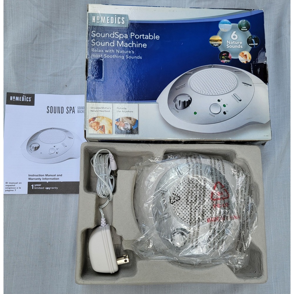 Homedics SoundSpa Portable Sound Machine SS-2000 6 Nature Sound